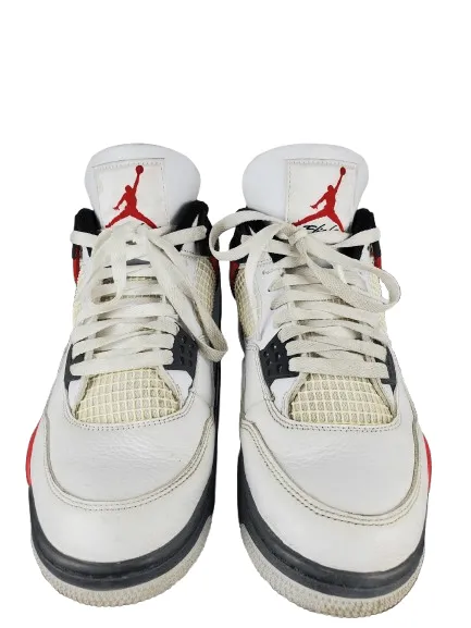 Air Jordan 4 Retro men's Red Cement DH6927-161 sneakers size 10