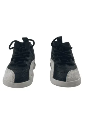 Air Jordan unisex kids black and white high top sneakers size 4C