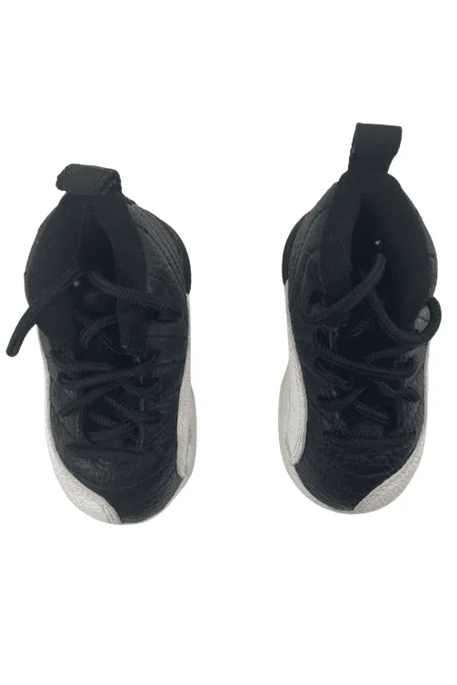 Air Jordan unisex kids black and white high top sneakers size 4C