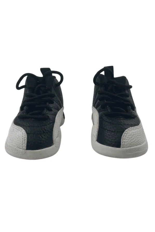Air Jordan unisex kids black and white high top sneakers size 4C