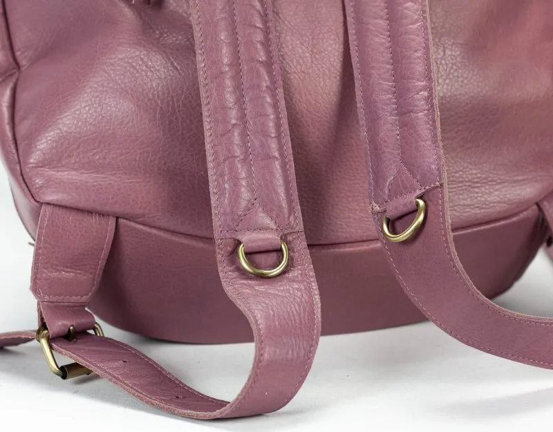 Artemis backpack - Old rose pink leather