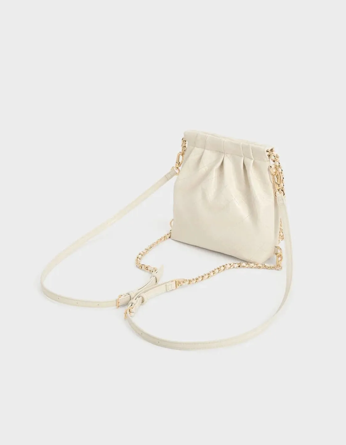 Duo Chain-Handle Two-Way Backpack