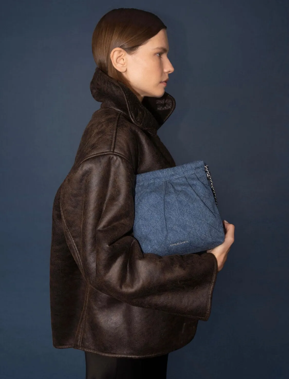 Duo Chain-Handle Two-Way Backpack