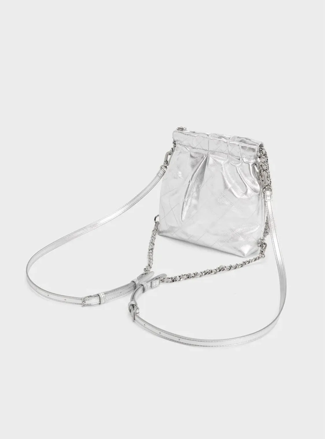 Duo Chain-Handle Two-Way Backpack