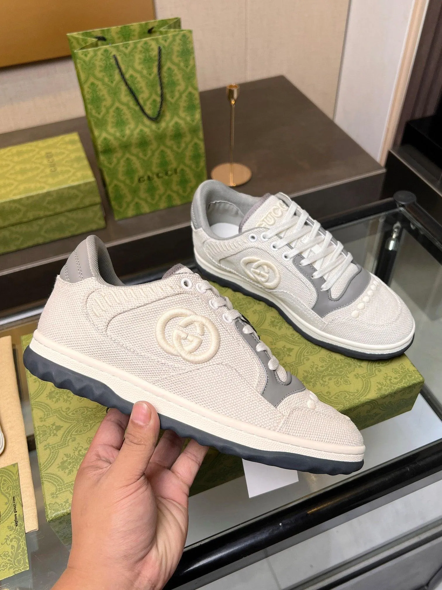GCI Grey and White MAC80 Sneakers-040