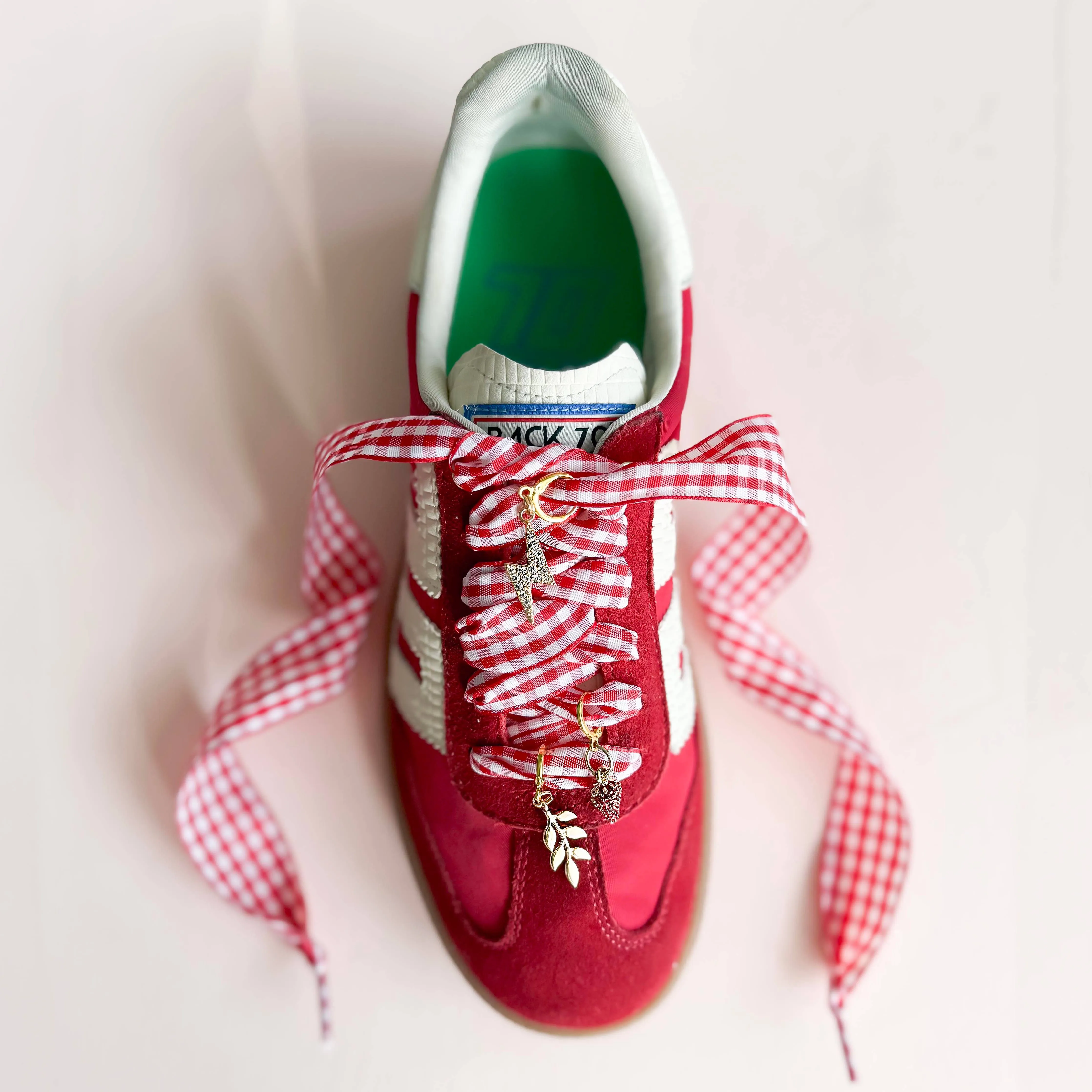 Gingham Shoe Charms and Lace Sets Sneaker Charm Sets