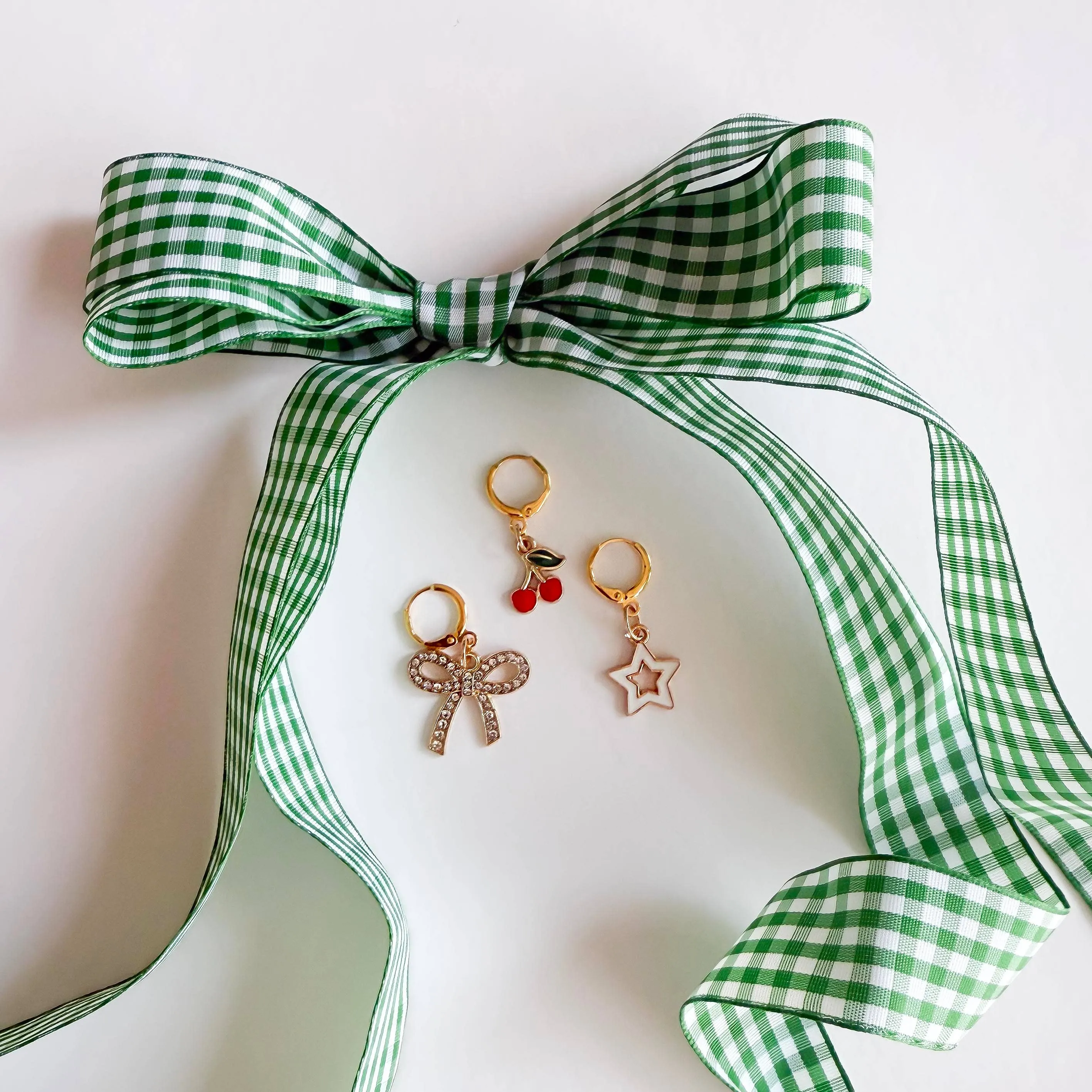 Gingham Shoe Charms and Lace Sets Sneaker Charm Sets