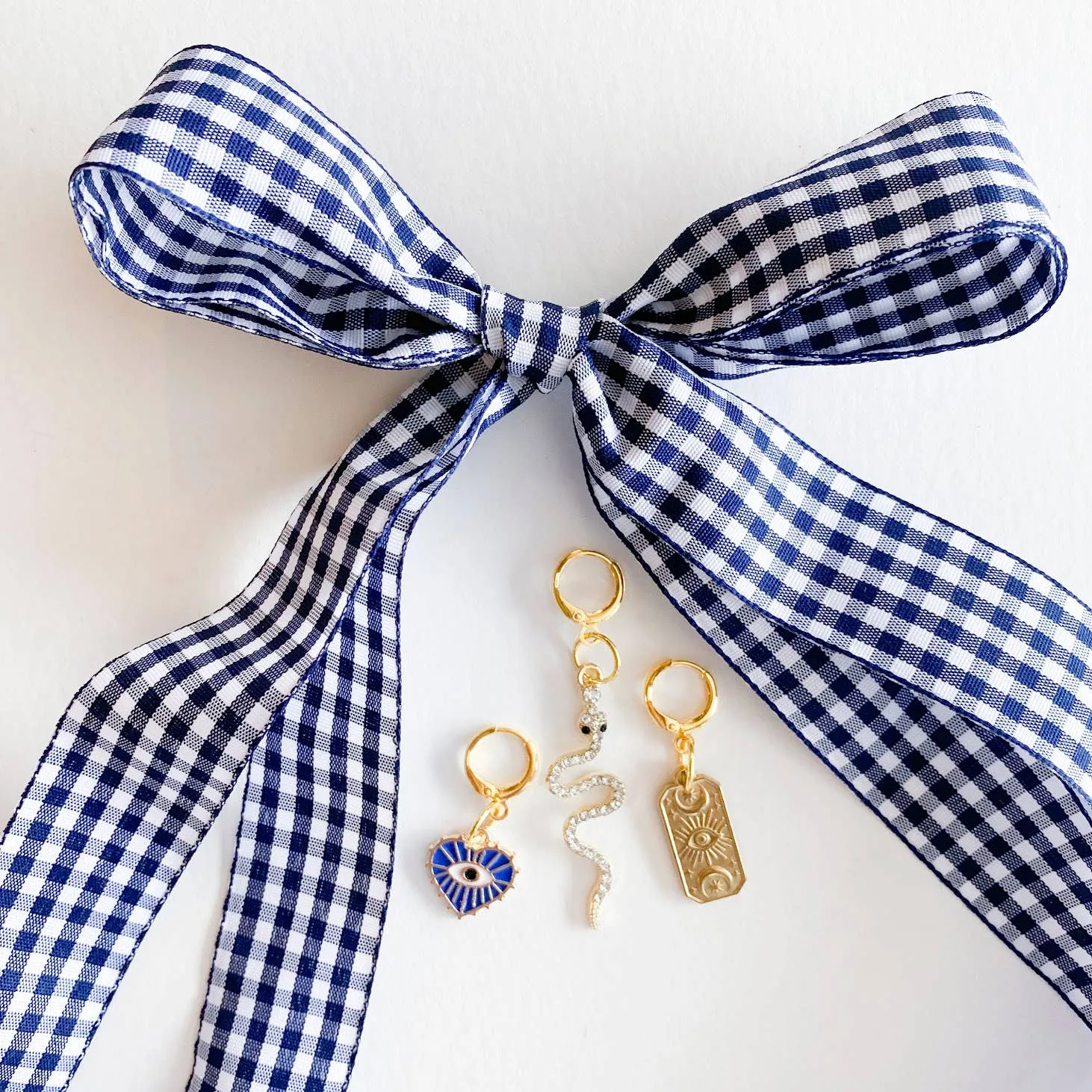 Gingham Shoe Charms and Lace Sets Sneaker Charm Sets