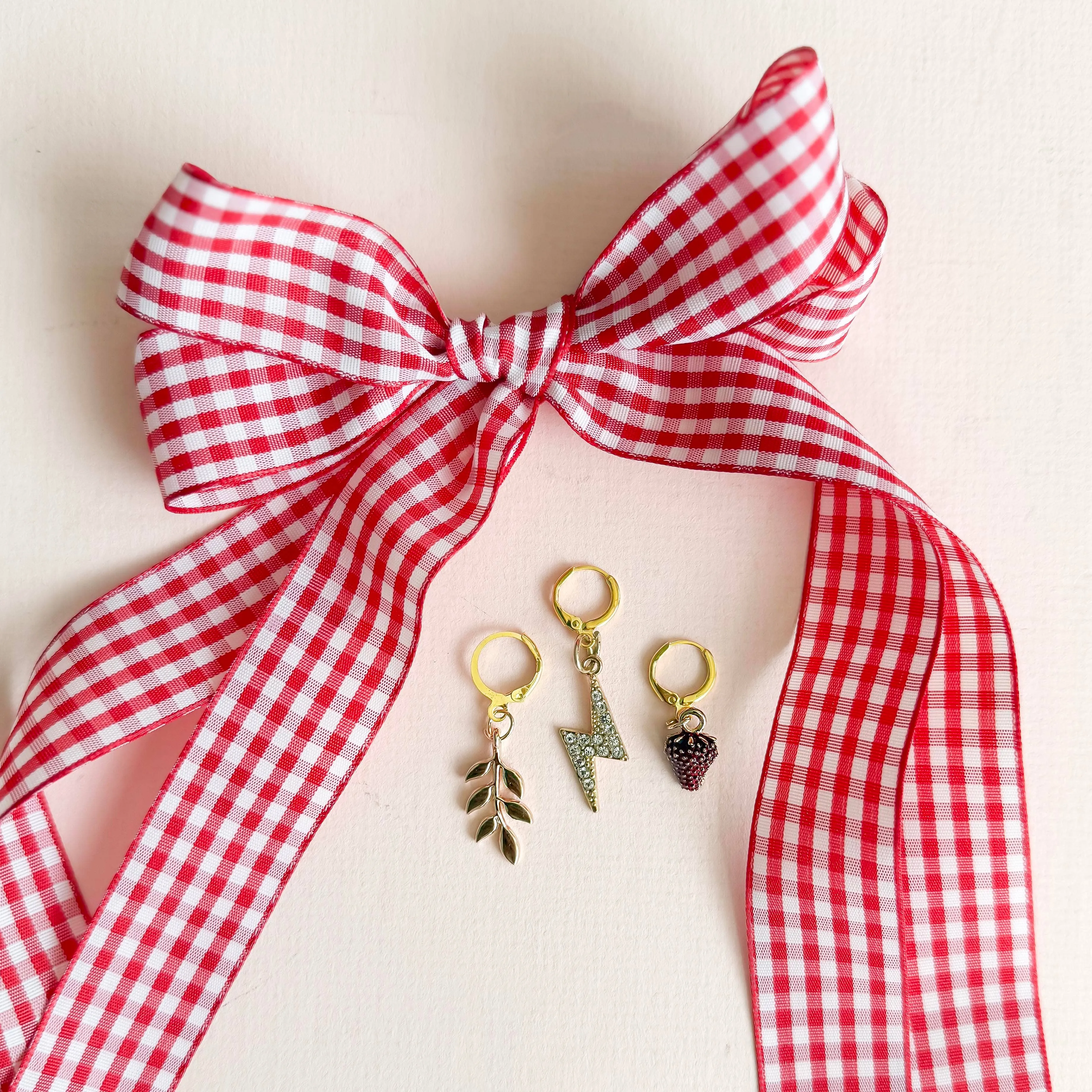 Gingham Shoe Charms and Lace Sets Sneaker Charm Sets