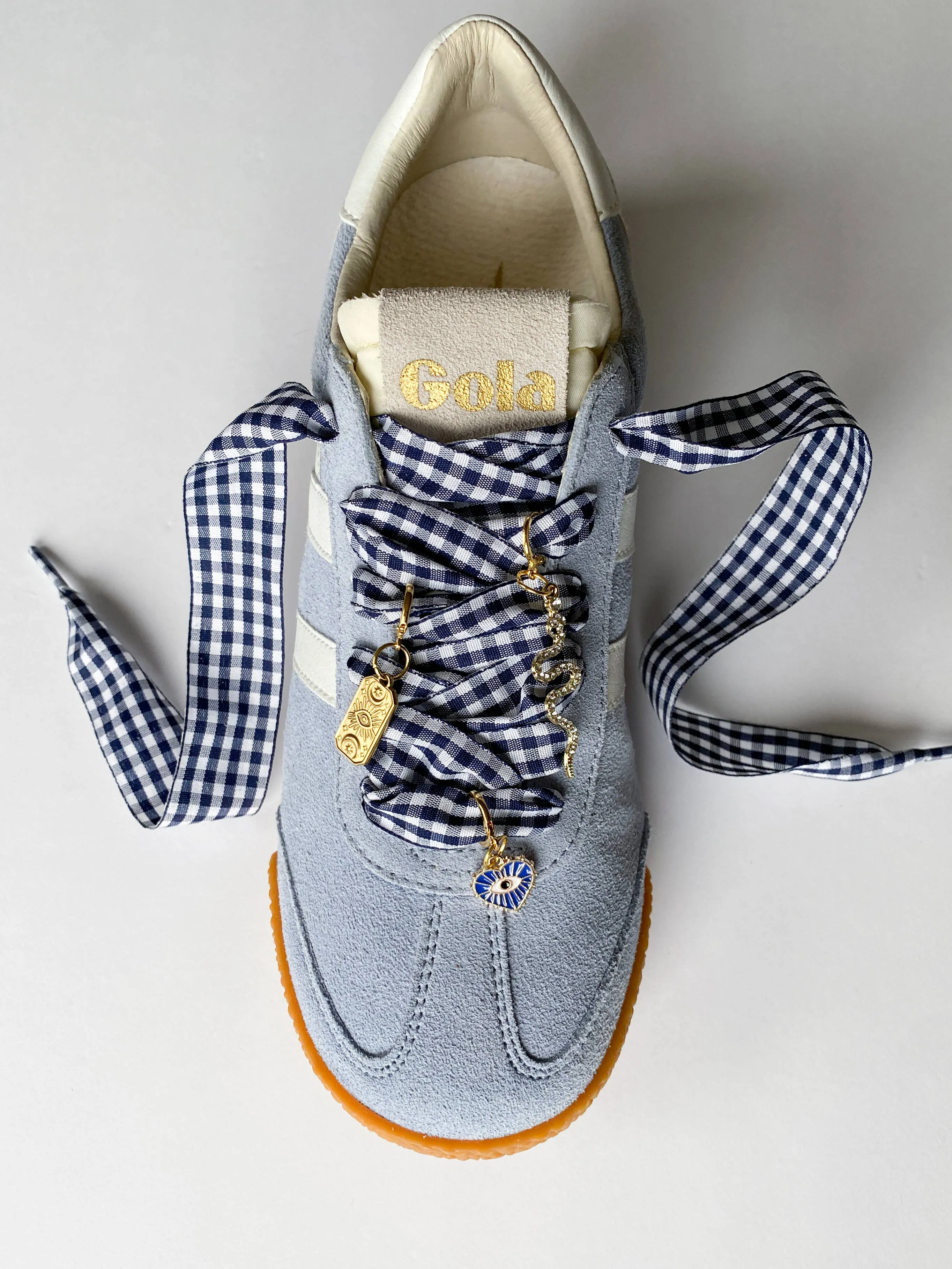 Gingham Shoe Charms and Lace Sets Sneaker Charm Sets