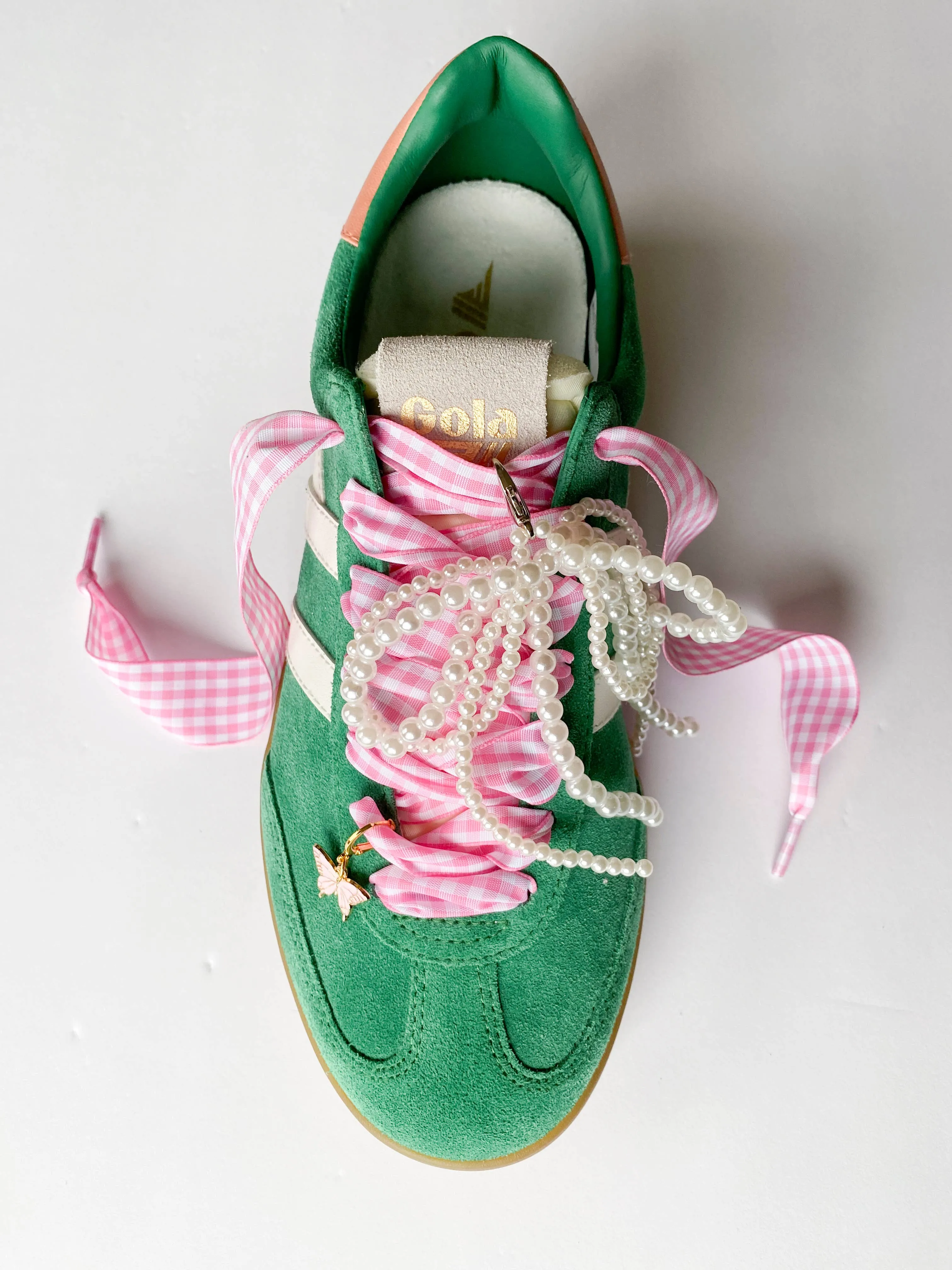 Gingham Shoe Charms and Lace Sets Sneaker Charm Sets