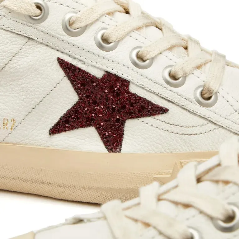Golden Goose V-star sneakers, white, red