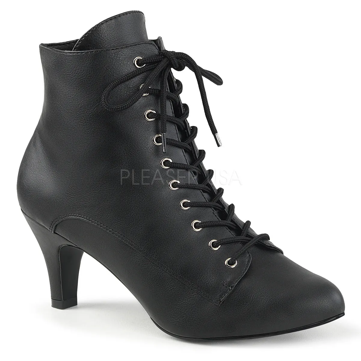 Lace-Up/Zip Ankle Boot with 3-inch Heel DIVINE-1020