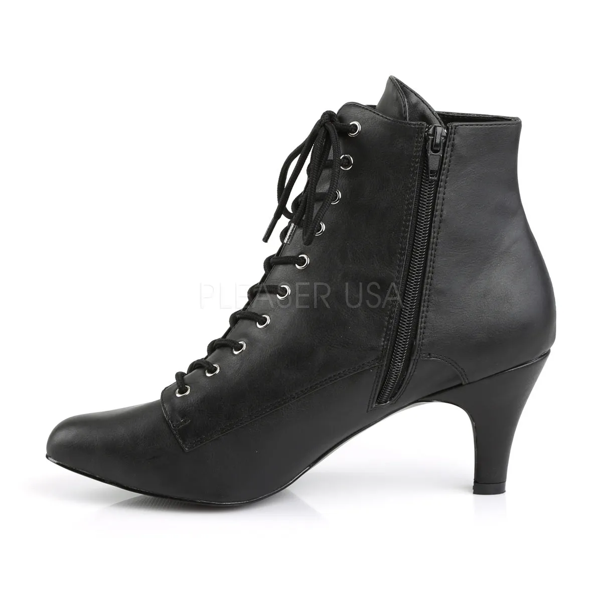Lace-Up/Zip Ankle Boot with 3-inch Heel DIVINE-1020