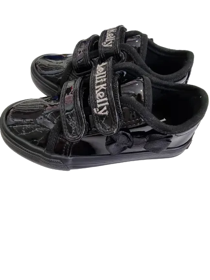 Lelli kelly black patent plimsols