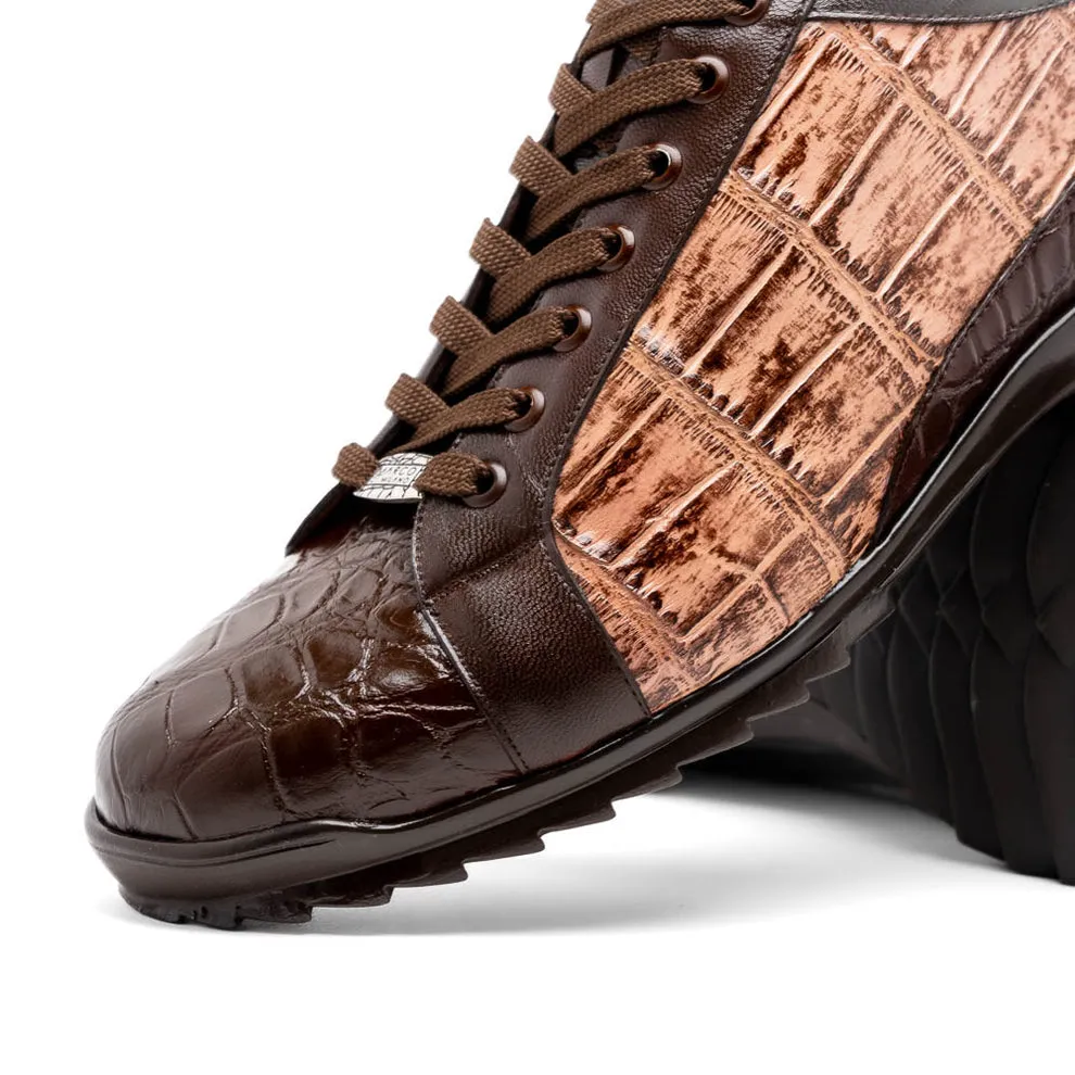 Marco Di Milano Cairo Men's Shoes Exotic Alligator Casual Sneakers (MDM1193)