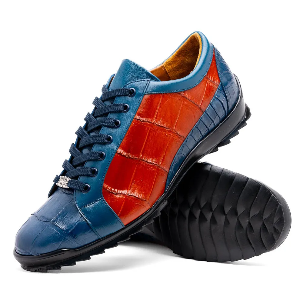 Marco Di Milano Cairo Men's Shoes Exotic Alligator Casual Sneakers (MDM1193)