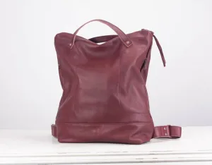 Minos backpack - Burgundy leather