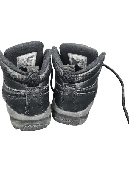 Nike Manoa boys Leather Triple Black High Top Boots Shoes BQ5374-001 toddler size 10C