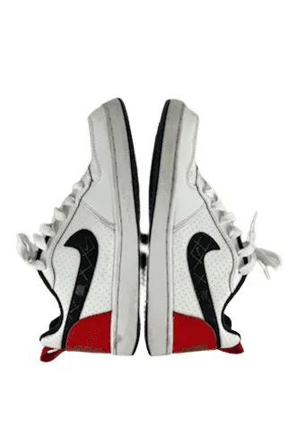 Nike unisex kids white/red/black sneakers size 4.5Y