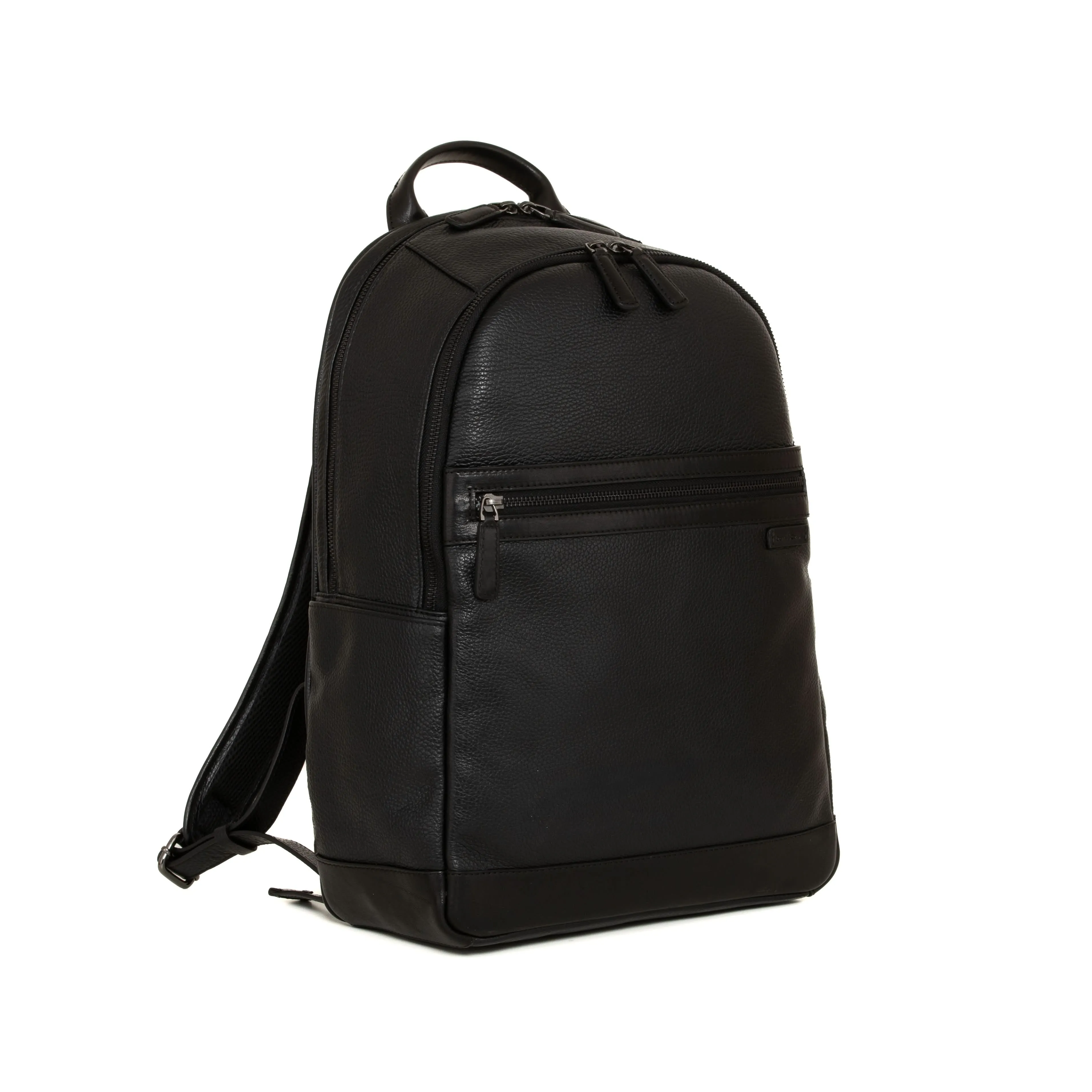 Orion Black Leather PC Backpack by Gianni Conti