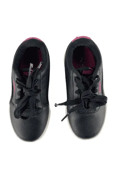 Puma toddler girls black and pink sneakers size 11C