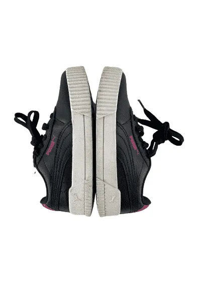 Puma toddler girls black and pink sneakers size 11C