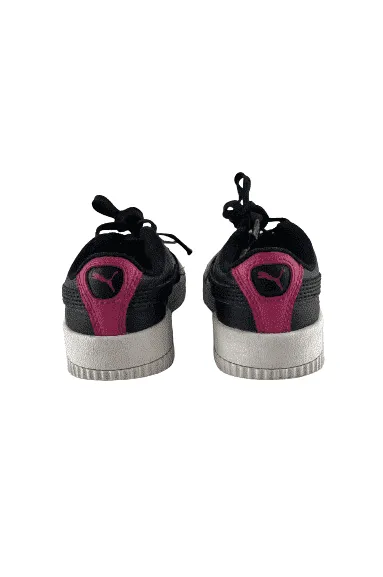 Puma toddler girls black and pink sneakers size 11C
