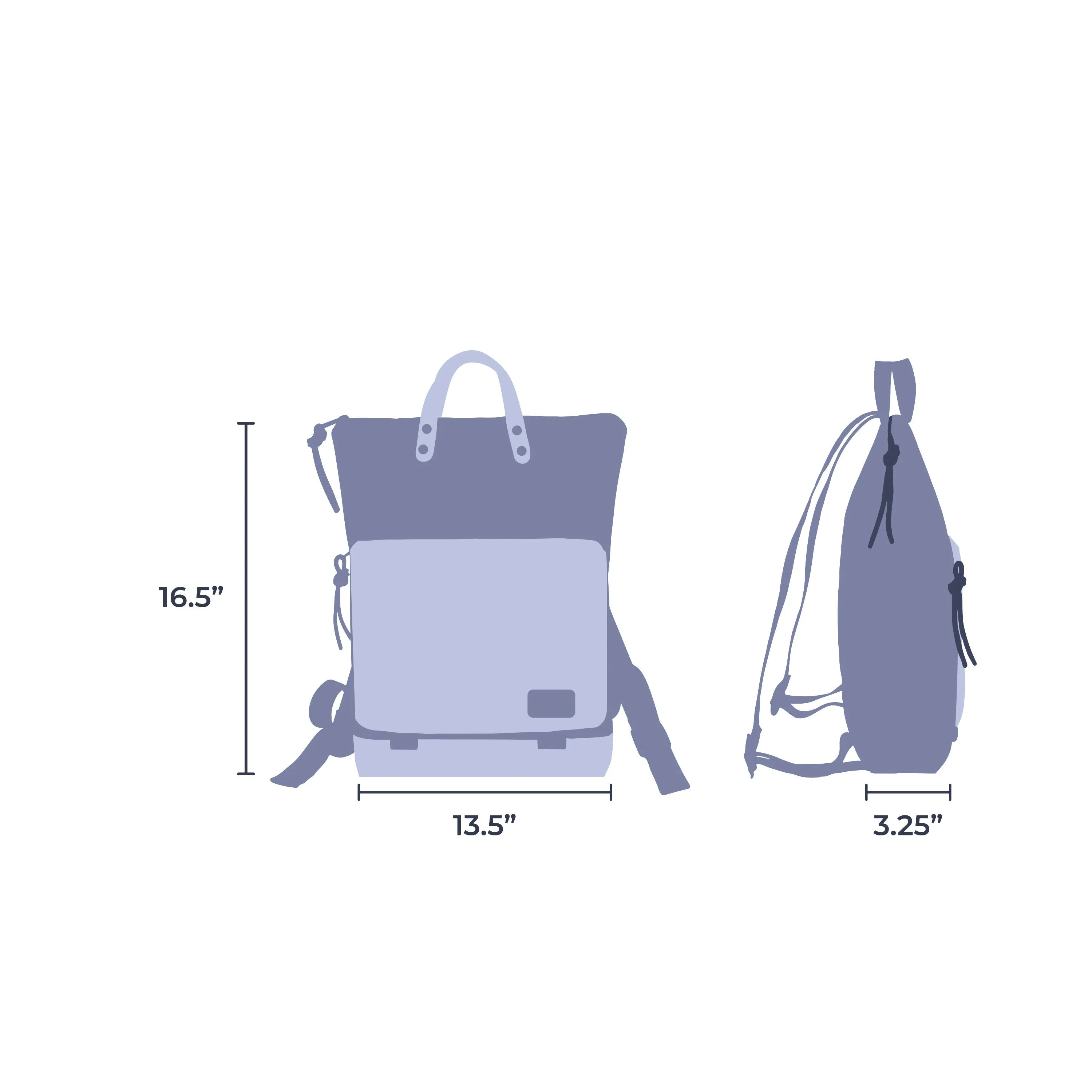 "Metallic" Book Holder Backpack - Waterproof DZ