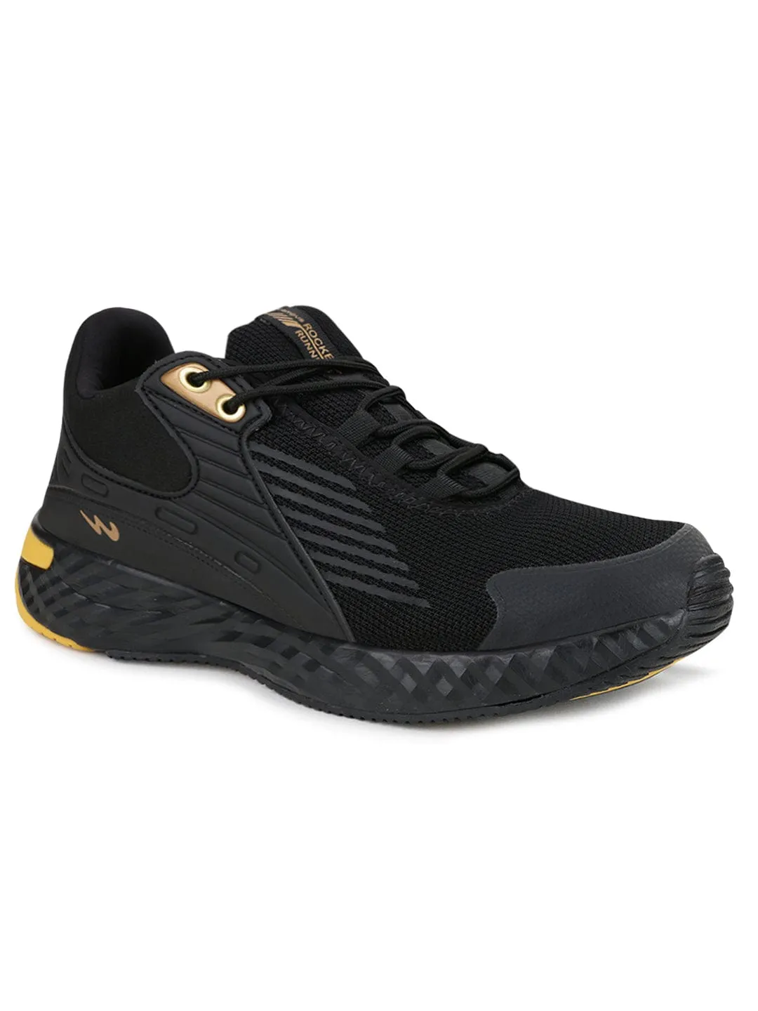 ROCKET PRO Black Men's Sports Shoes