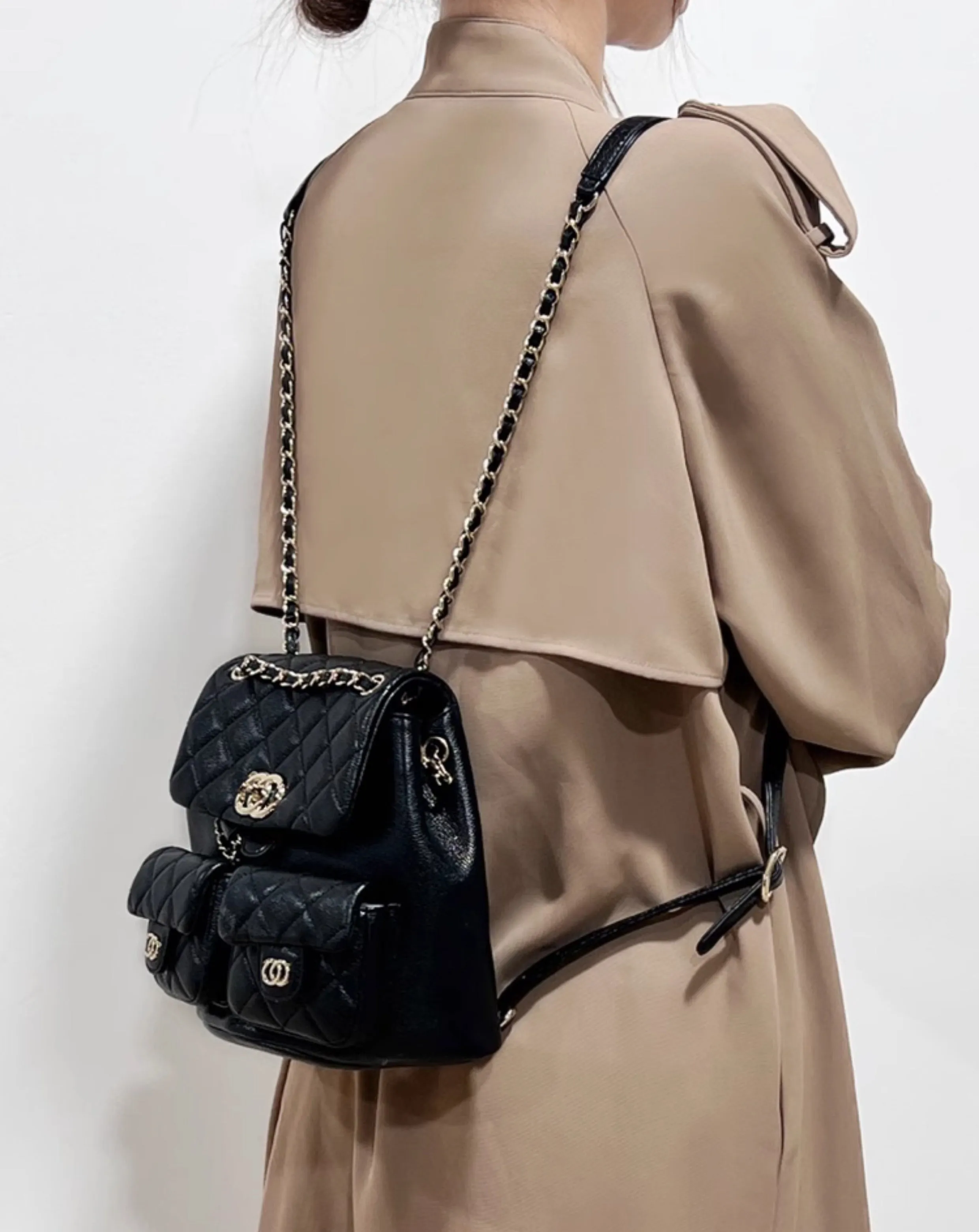 The extension strap for Duma backpack, handcrafted genuine leather bag strap, 25cm long modification accessory.