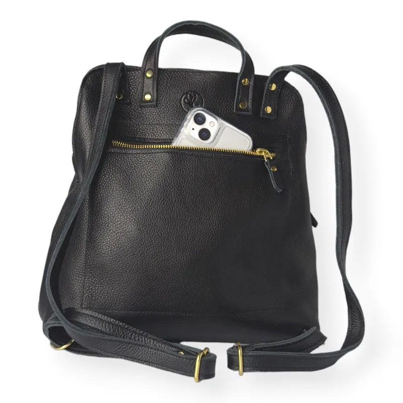 Upcycled Gucci Backpack in Black Leather