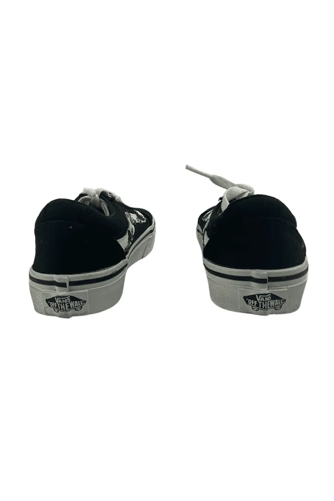 Vans toddler girls gymshoes in black floral size 11